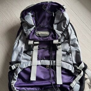 Purple and Gray Men's Backpack